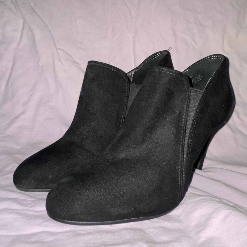 Black Suede Massini Heeled Boots